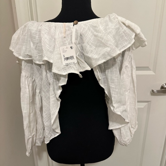 Free People Zuri Ruffle Blouse. - Picture 4 of 9
